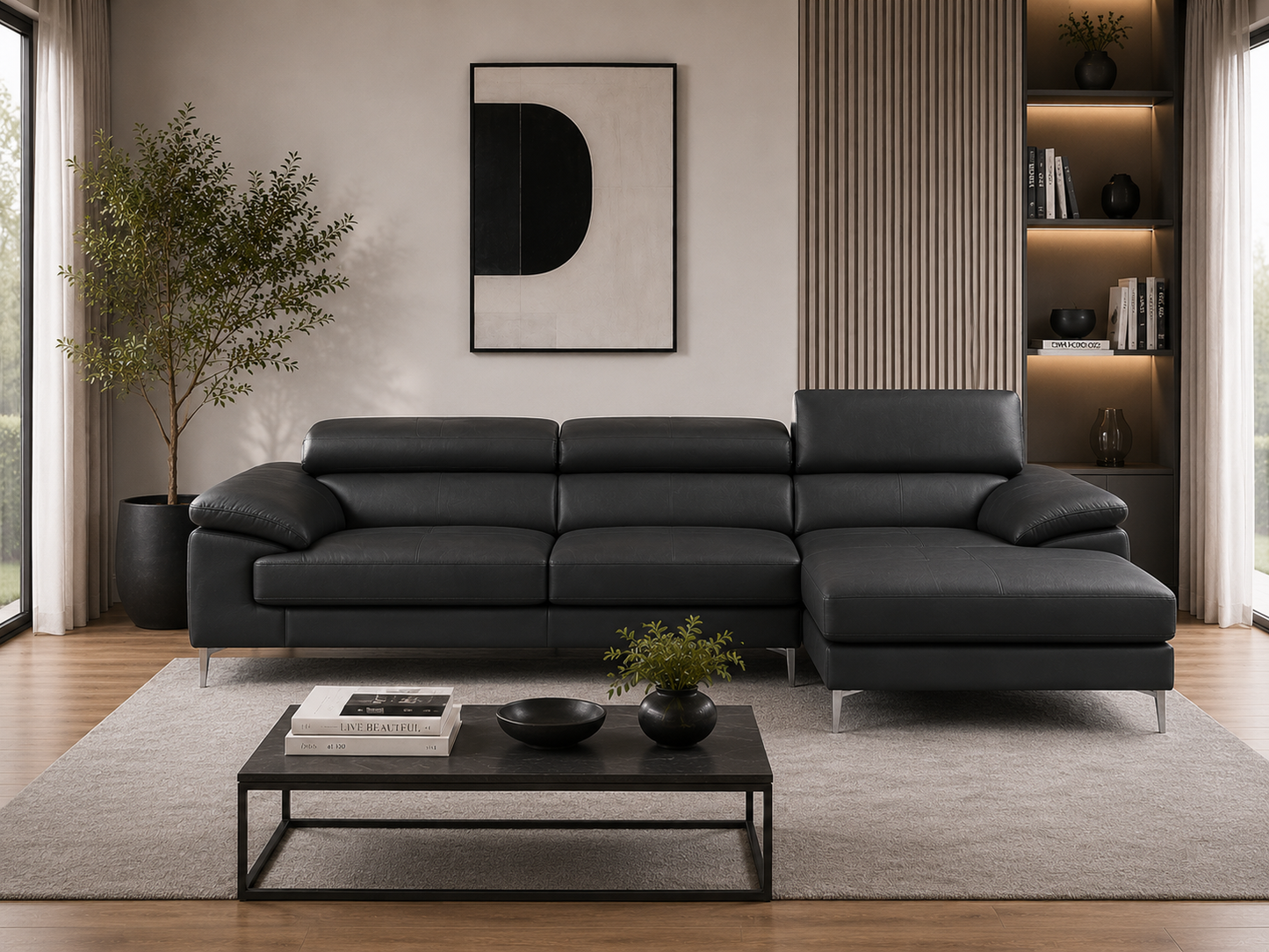 Renzo Leatherette Sofa For Living Room