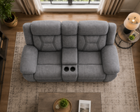 Pawel Manual Suede Leatherette Recliner