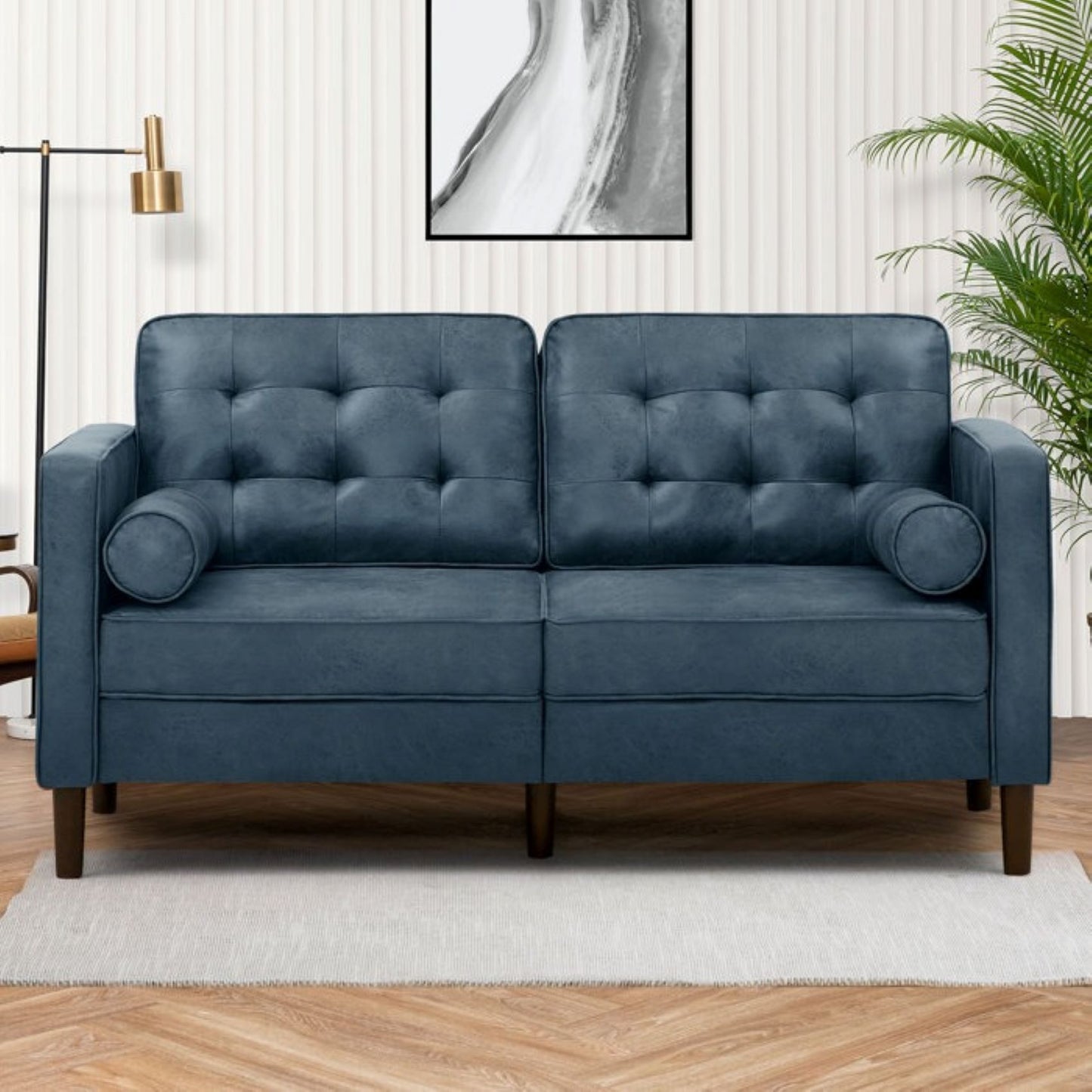 Drinel Leatherette Sofa for Living Room