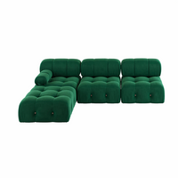 Evoria Modern L-Shape 4 Seater Sofa Set – Designer Tufted Sectional