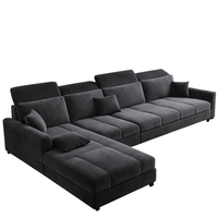 Modern 5 Seater Sofa Set for Living Room | Premium Fabric Sofa with Wooden Frame