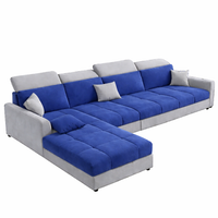 Modern 5 Seater Sofa Set for Living Room | Premium Fabric Sofa with Wooden Frame
