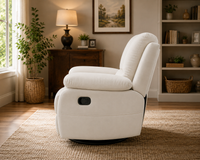 Aspen 1 Seater Manual Recliner Chair – Premium Single Seater Leatherette Recliner for Living Room