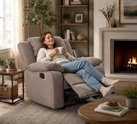 Lunex 1 Seater Manual Recliner Chair – Premium Fabric Recliner Sofa for Modern Living Room