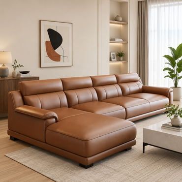 Marvella Modern Leatherette Sofa Set for Living Room | Premium L Shape Corner Sofa