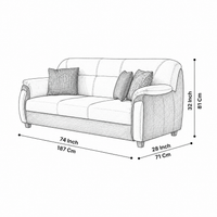 Ruben Fabric Sofa For Living Room