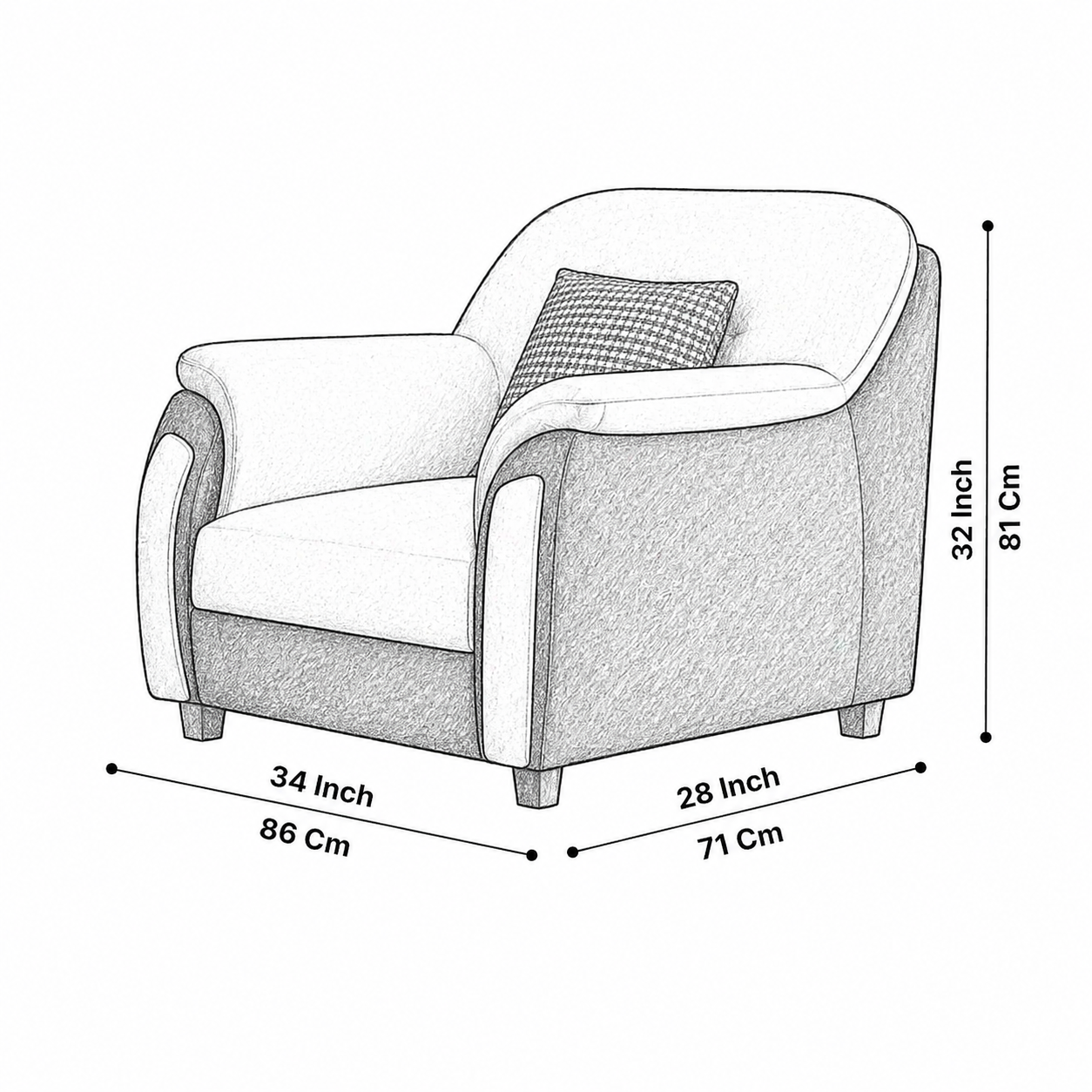 Ruben Fabric Sofa For Living Room