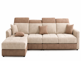 Modern 5 Seater Sofa Set for Living Room | Premium Fabric Sofa with Wooden Frame