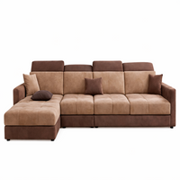Modern 5 Seater Sofa Set for Living Room | Premium Fabric Sofa with Wooden Frame