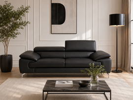 Renzo Leatherette Sofa For Living Room