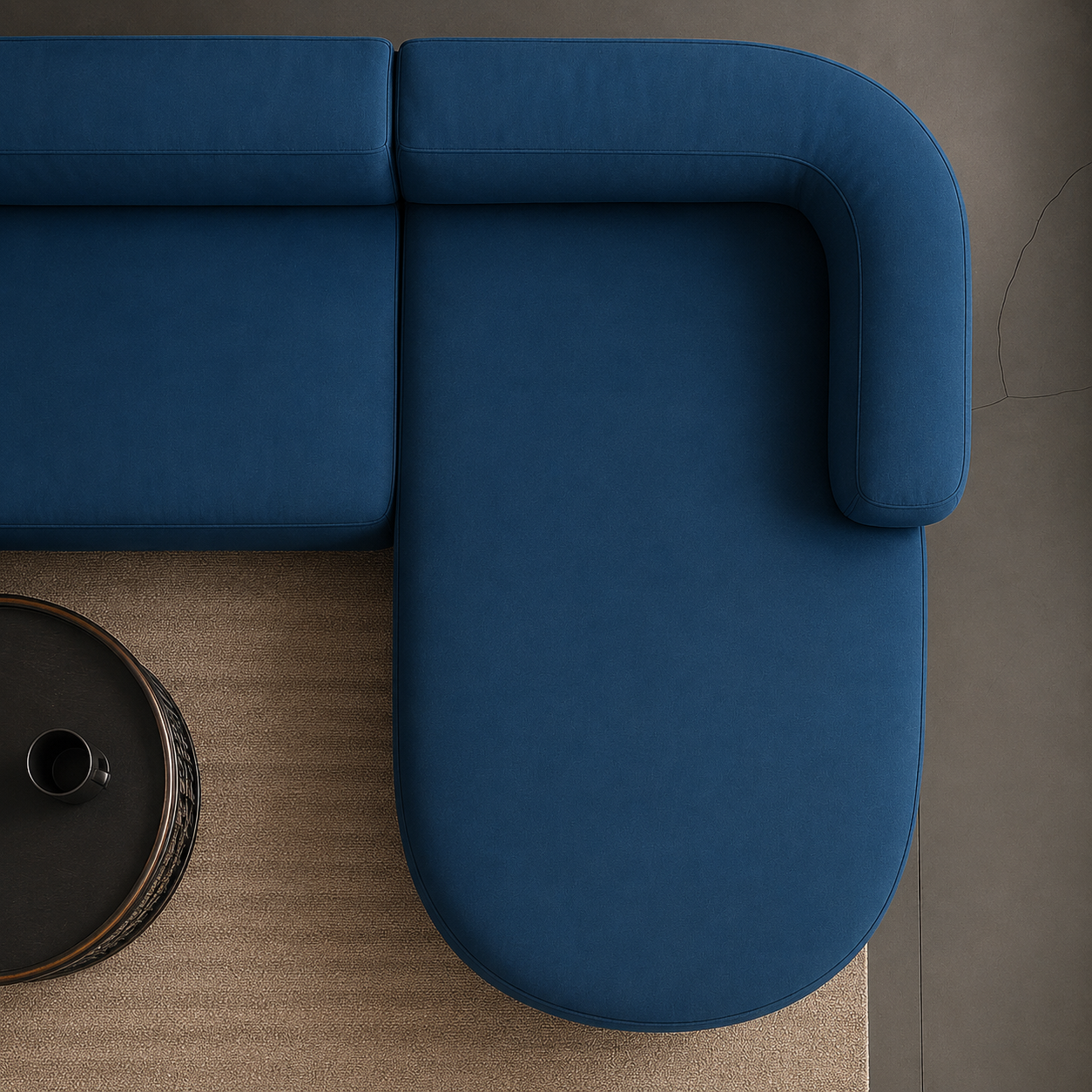 Berlin 4 Seater Corner Sofa for Living Room – Modern Premium Fabric L Shape Sofa Set