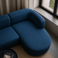Berlin 4 Seater Corner Sofa for Living Room – Modern Premium Fabric L Shape Sofa Set