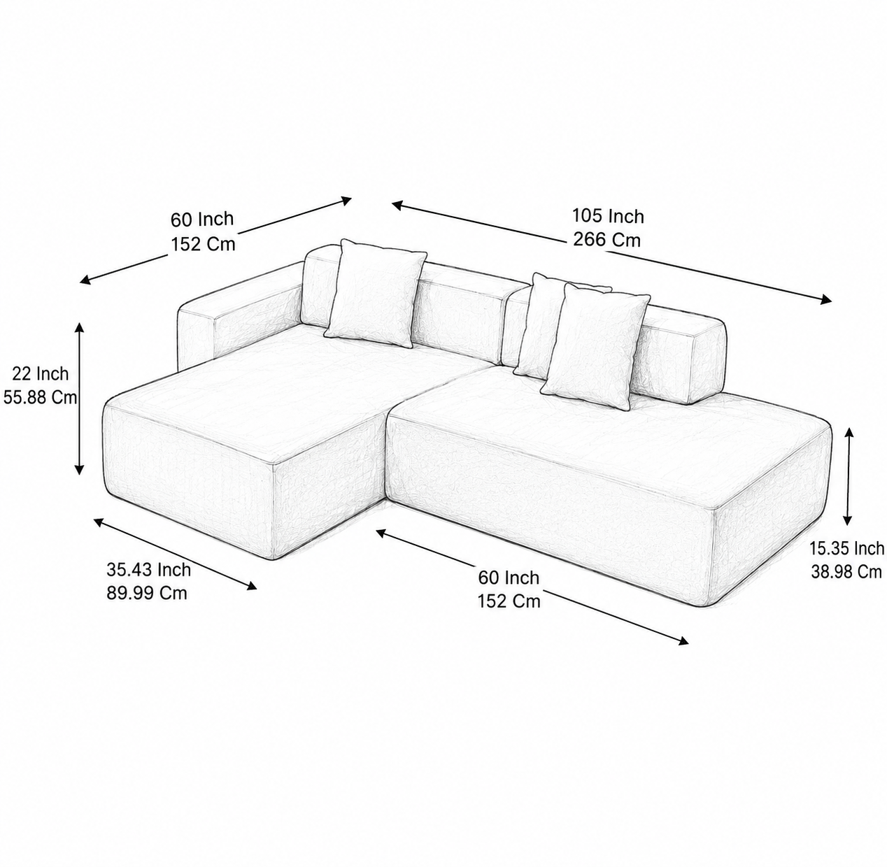 Aurelle Curved 4 seater Sofa Set – Modern Luxury Cream Fabric Sofa for Living Room