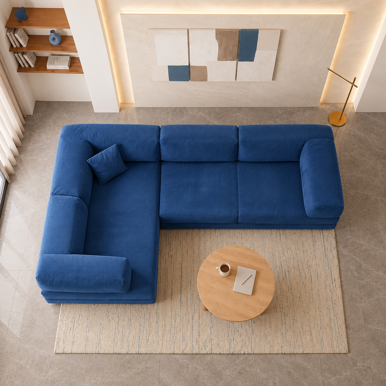 Vegas Modern Sofa Cum Bed with Premium Lounge Comfort – Luxury Convertible Fabric Sofa