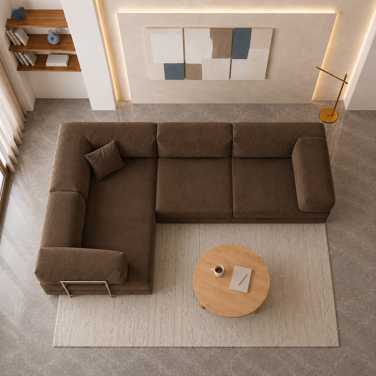 Vegas Modern Sofa Cum Bed with Premium Lounge Comfort – Luxury Convertible Fabric Sofa