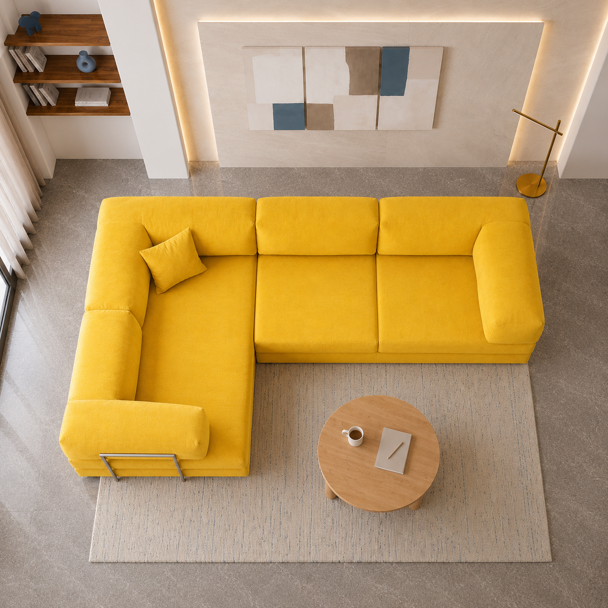 Vegas Modern Sofa Cum Bed with Premium Lounge Comfort – Luxury Convertible Fabric Sofa