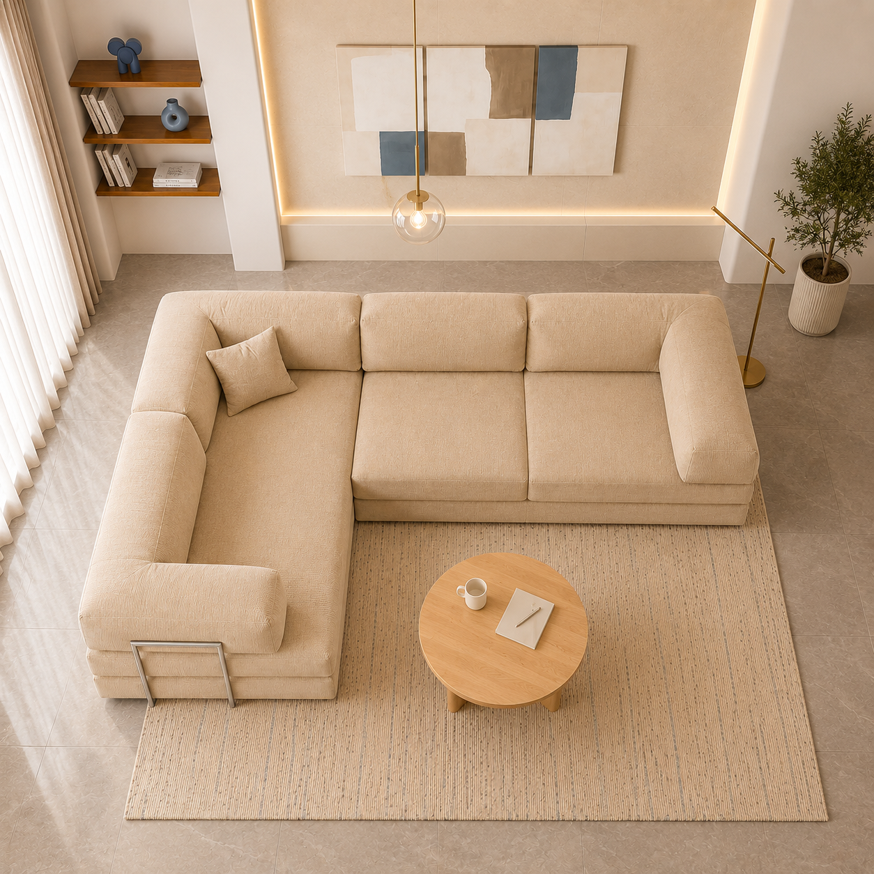 Vegas Modern Sofa Cum Bed with Premium Lounge Comfort – Luxury Convertible Fabric Sofa
