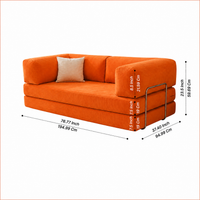 Vegas Modern Sofa Cum Bed with Premium Lounge Comfort – Luxury Convertible Fabric Sofa