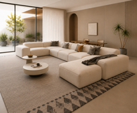 Elvara Luxury U Shape 7 Seater Sofa for Living Room | Luxury Sofa Set 7 Seater | Torque India