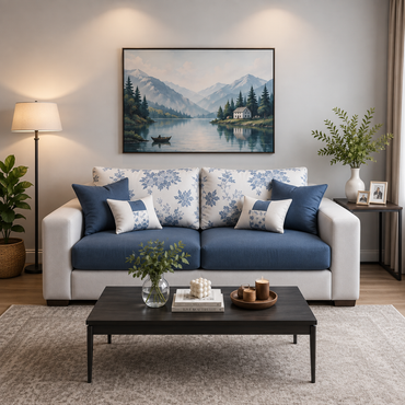 Wayland Modern Living Room Fabric Sofa | Luxury Comfortable Designer Sofa Set