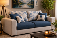 Wayland Modern Living Room Fabric Sofa | Luxury Comfortable Designer Sofa Set