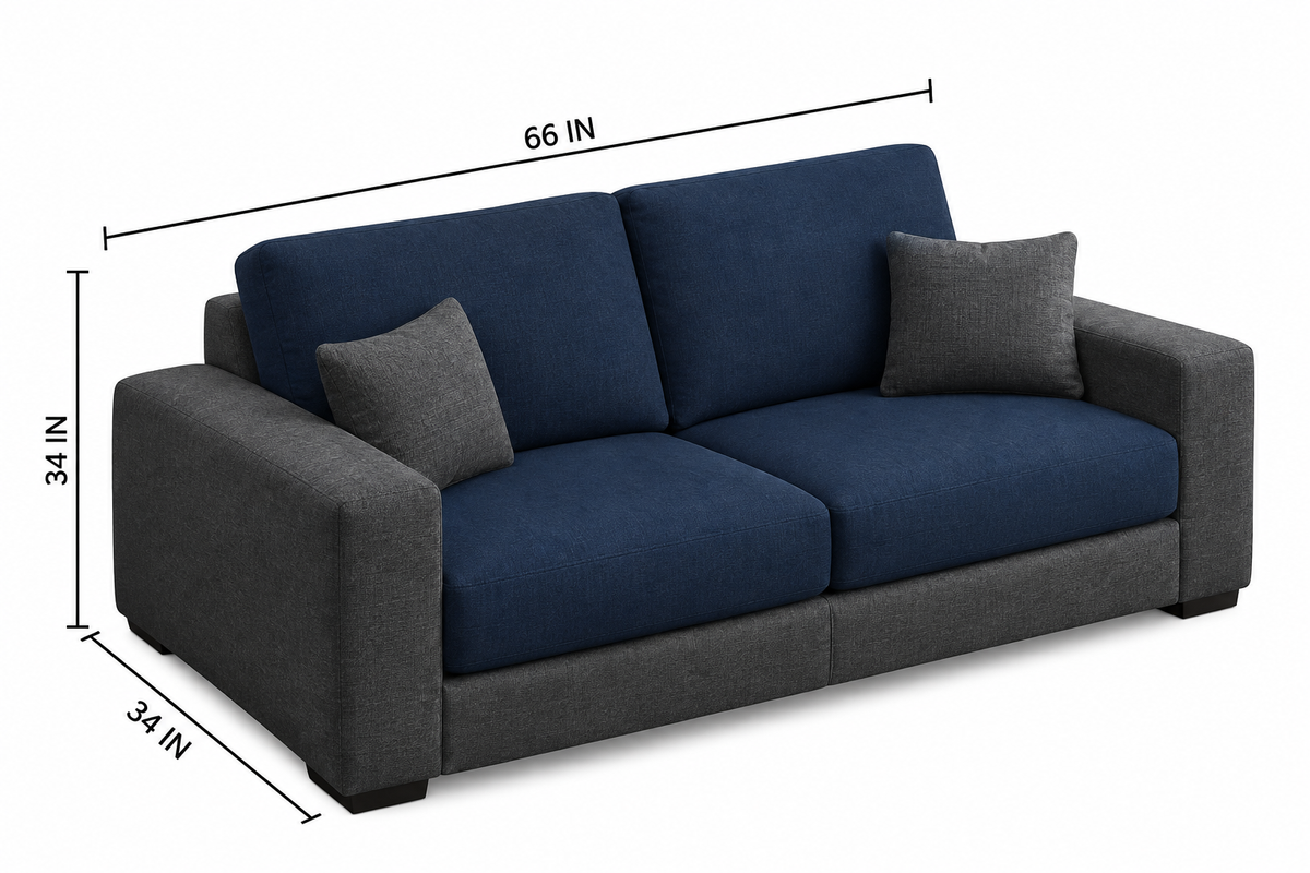Wayland Modern Living Room Fabric Sofa | Luxury Comfortable Designer Sofa Set