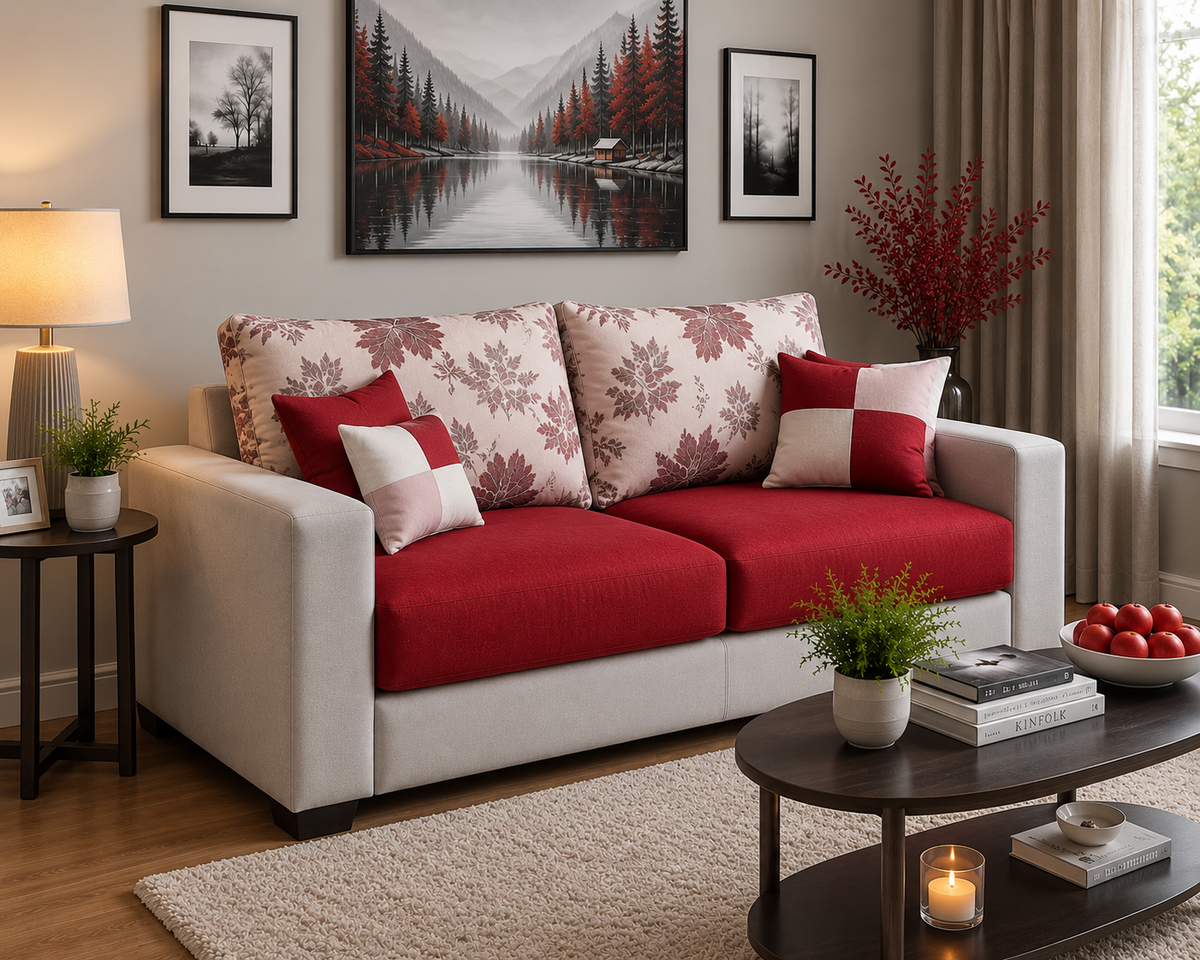 Wayland Modern Living Room Fabric Sofa | Luxury Comfortable Designer Sofa Set