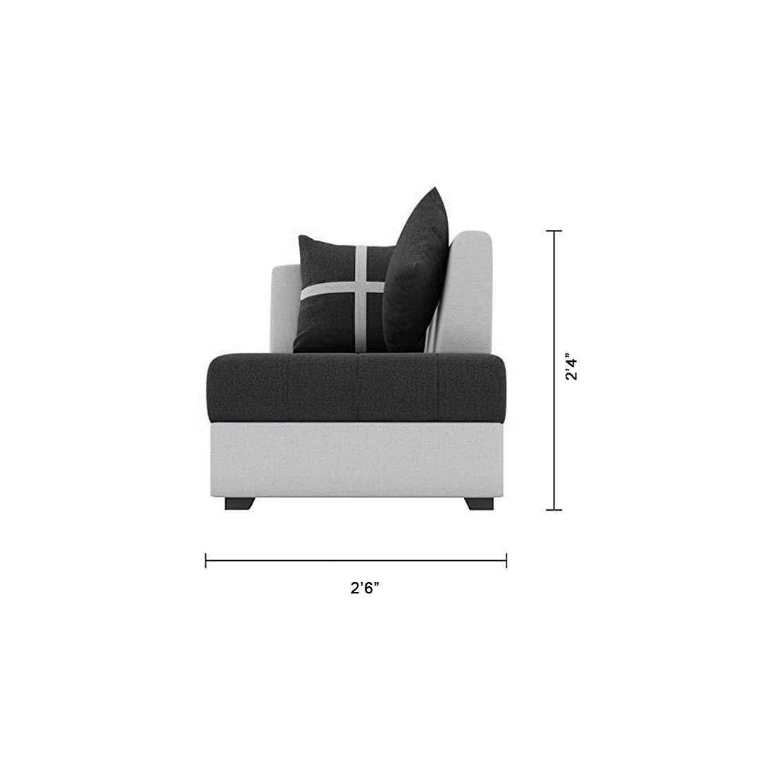 Jamestown L Shape Fabric Sofa Set For Living Room