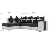 Jamestown L Shape Fabric Sofa Set For Living Room