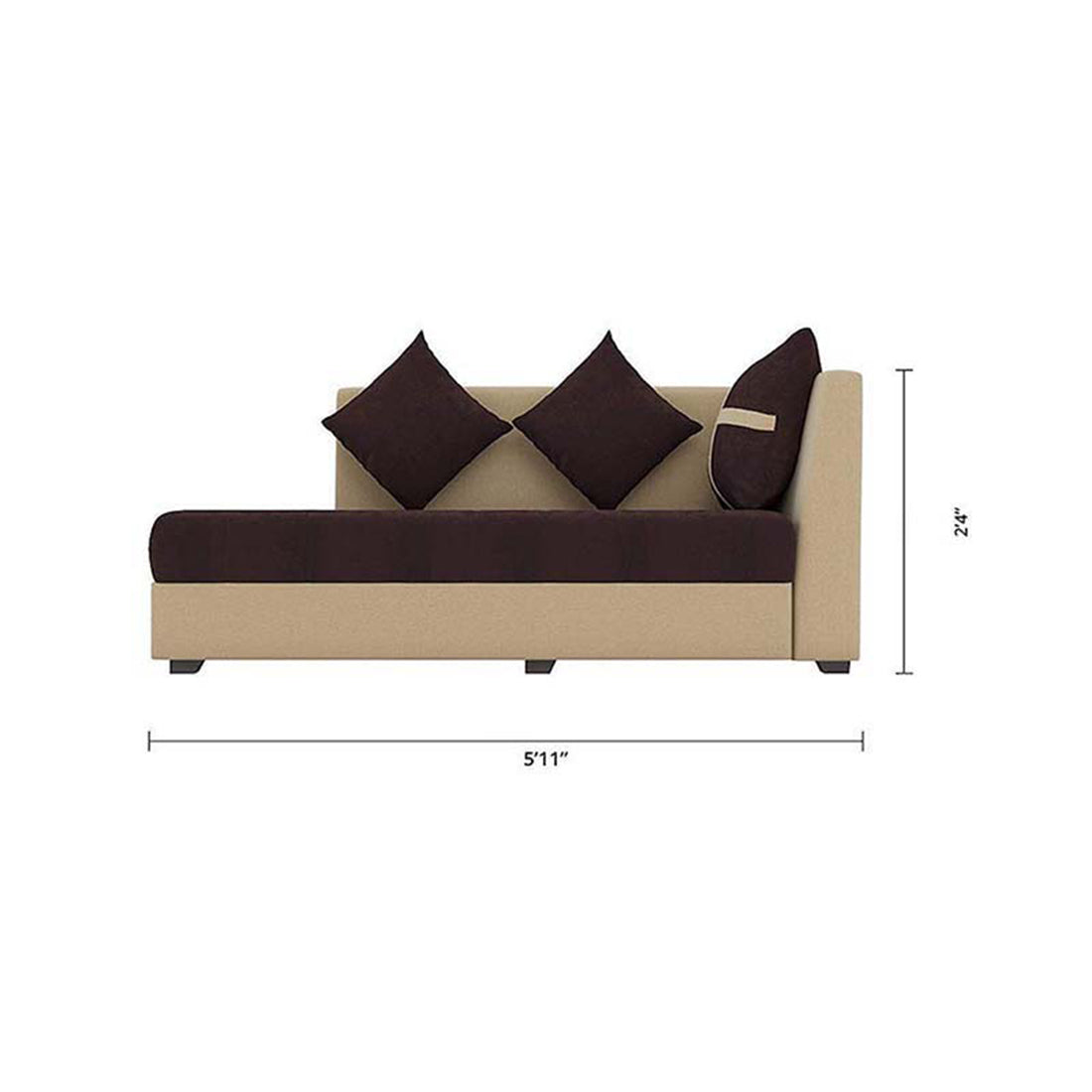 Jamestown L Shape Fabric Sofa Set For Living Room