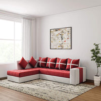 Jamestown L Shape Fabric Sofa Set For Living Room