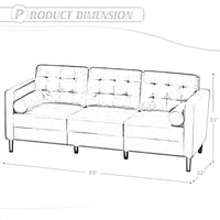 Drinel Leatherette Sofa for Living Room