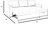 Juron 4 Seater Sofa Bed With Storage