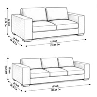 Mendoza Sofa Set for Living Room with Ottoman