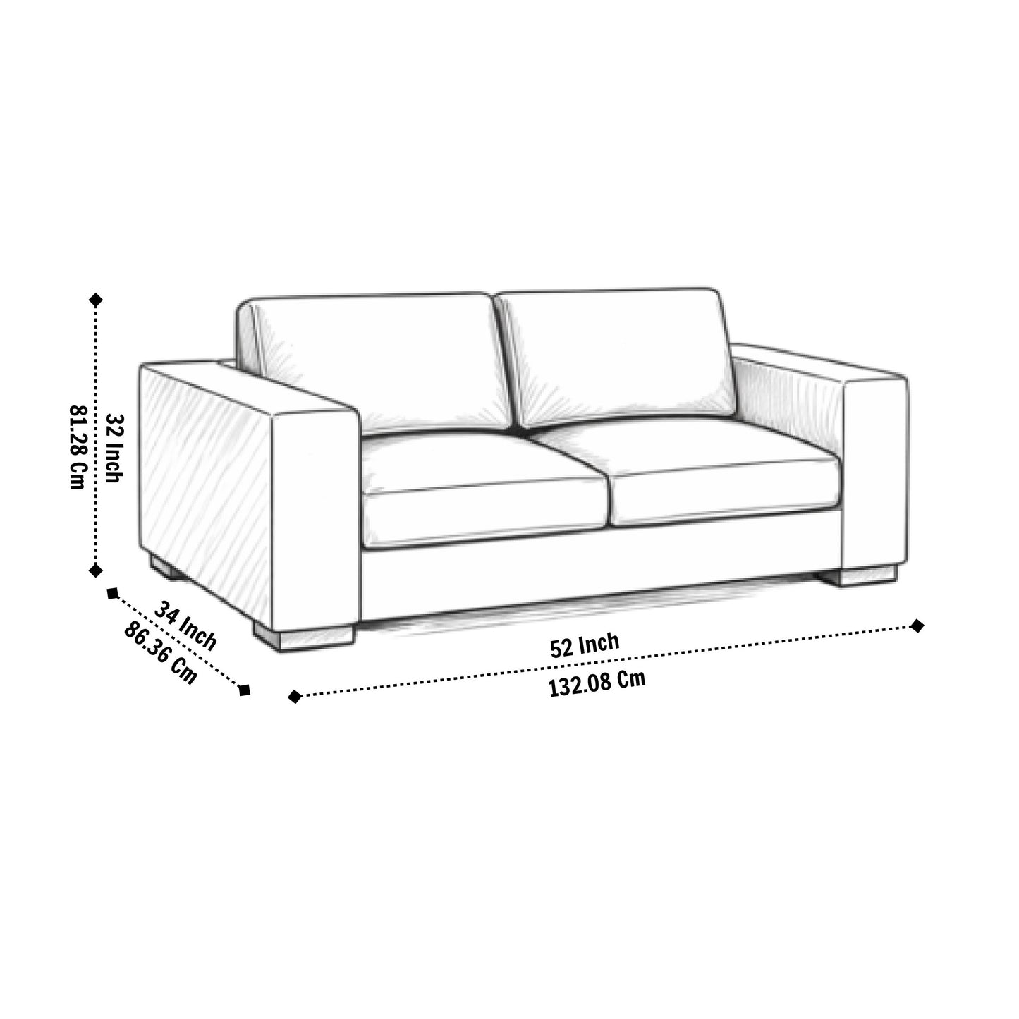 Mendoza Sofa Set for Living Room with Ottoman