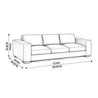 Mendoza Sofa Set for Living Room with Ottoman