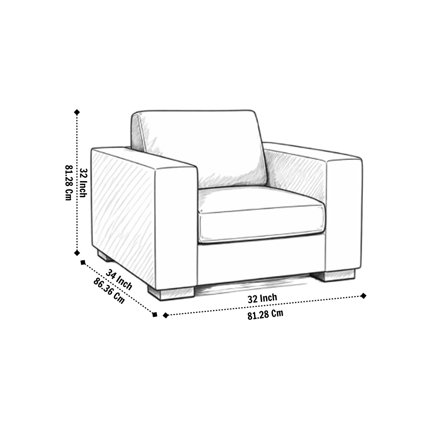 Mendoza Sofa Set for Living Room with Ottoman
