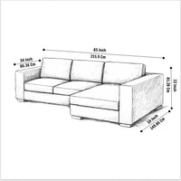 Mendoza Sofa Set for Living Room with Ottoman