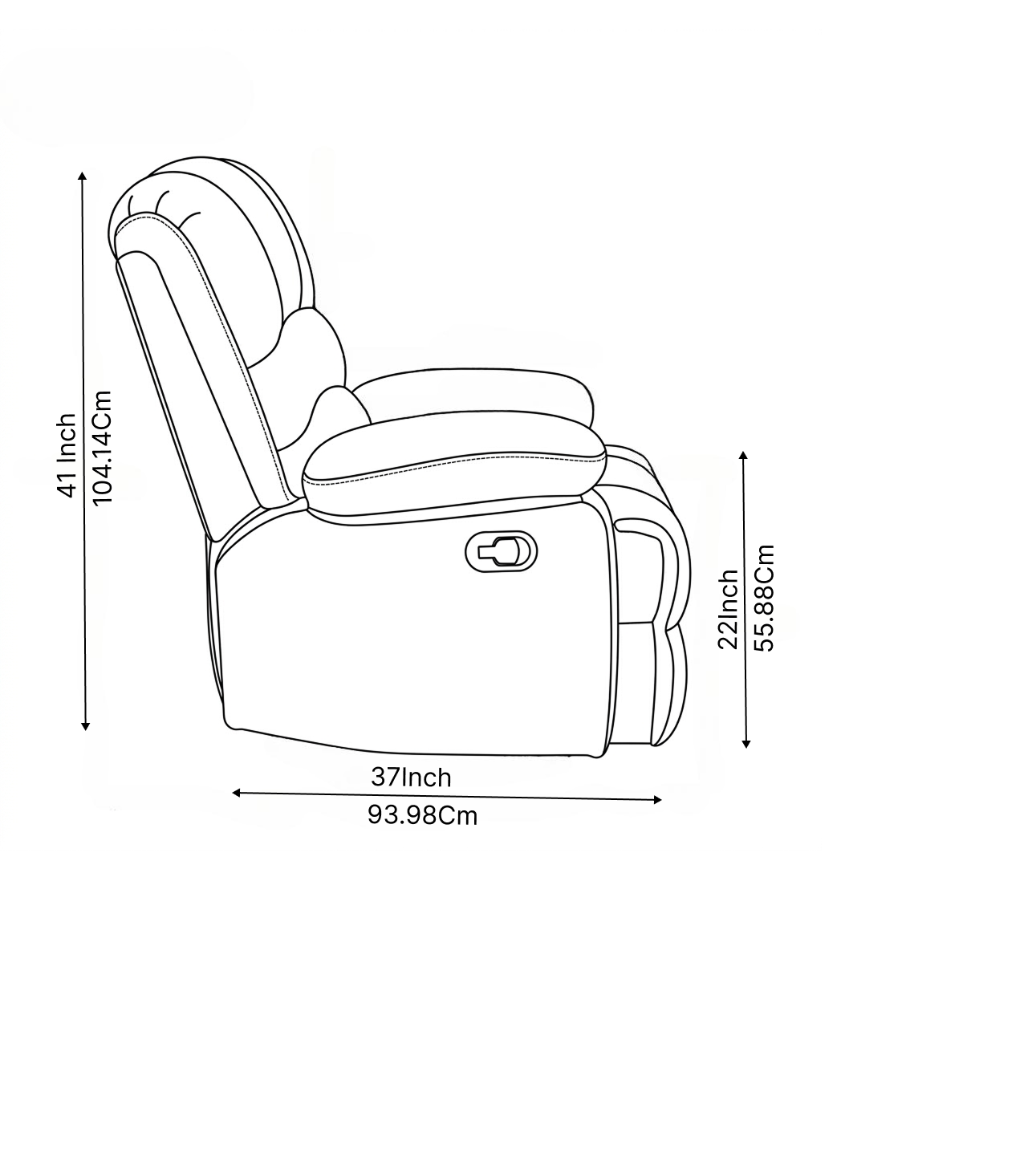 Milano 1 Seater Manual Recliner for Living Room