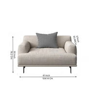 Modern Amsterdam 6 Seater Fabric Sofa Set (3+2+1) with Solid Wood Frame & Premium Cushions