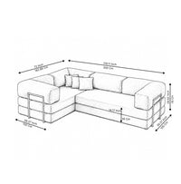 Vegas Modern Sofa Cum Bed with Premium Lounge Comfort – Luxury Convertible Fabric Sofa