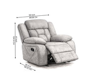 Pawel Manual Suede Leatherette Recliner