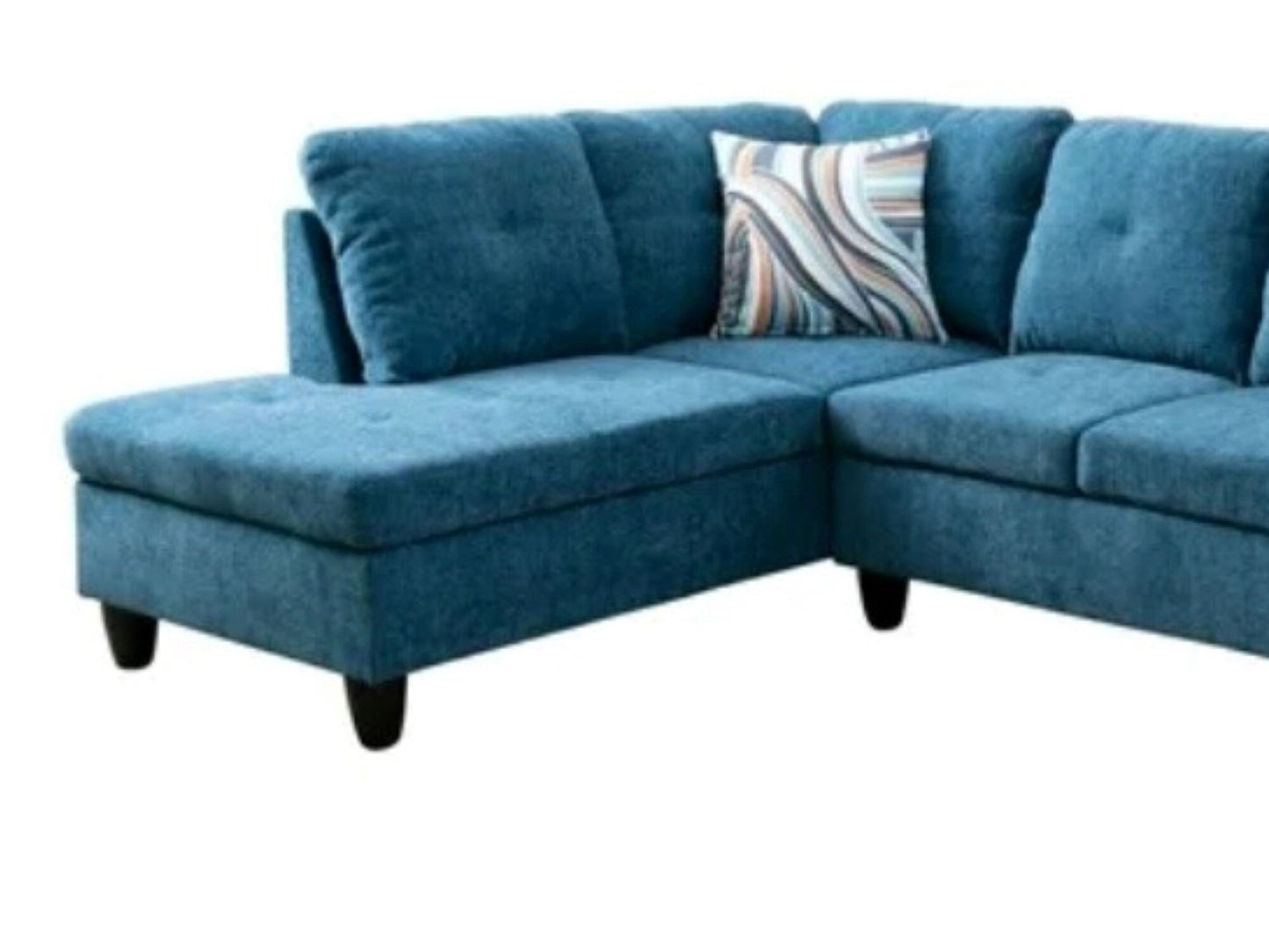 Christen 5 Seater L Shape Fabric Sofa Set with Storage Ottoman