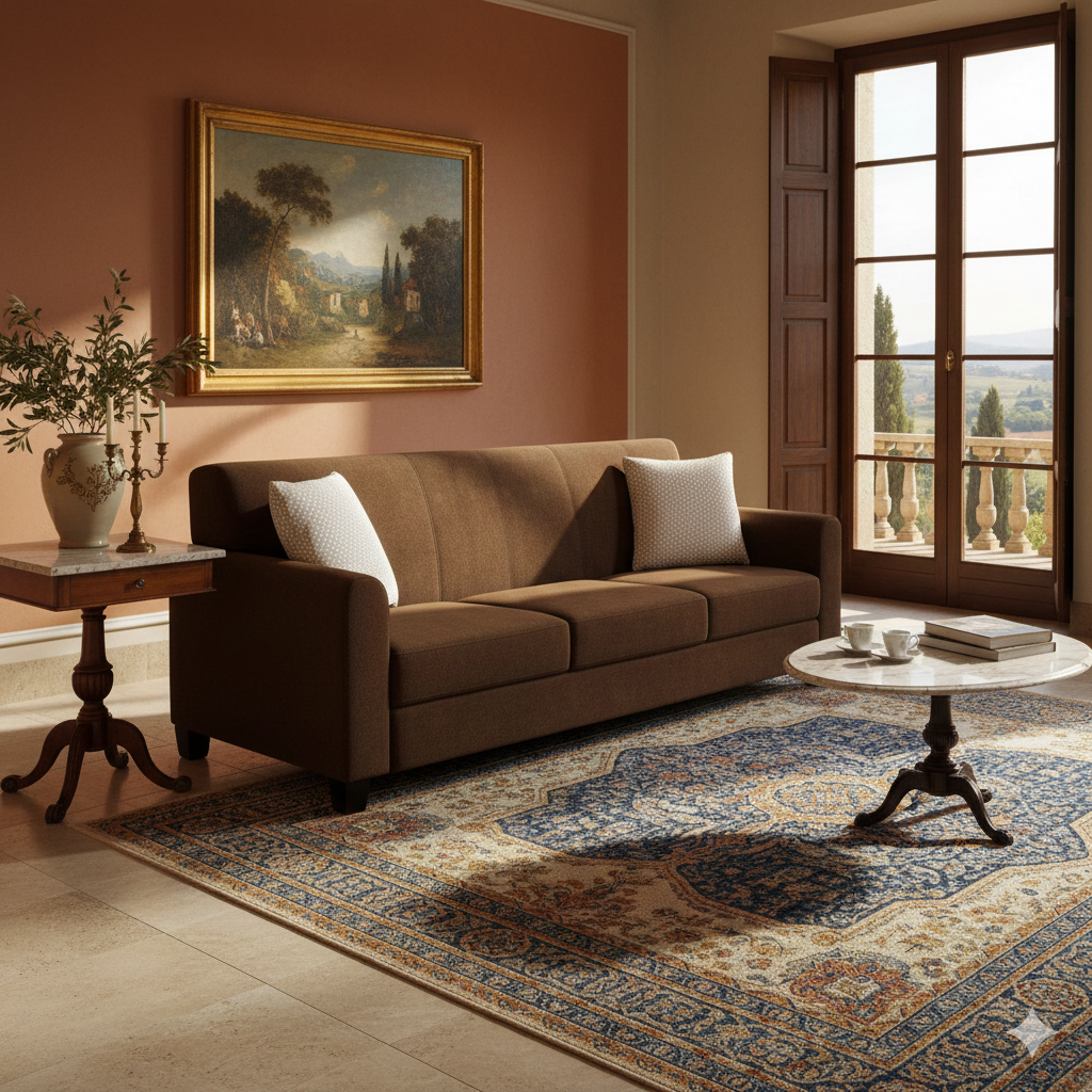 Malton 3 Seater Fabric Sofa with Cushion for Living Room