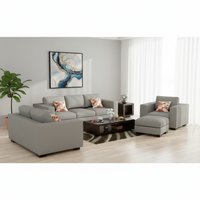 Mendoza Sofa Set for Living Room with Ottoman
