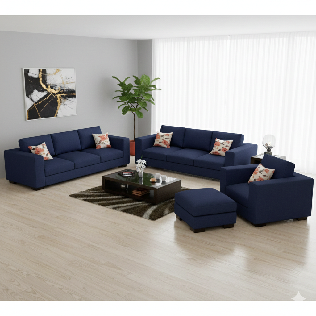 Mendoza Sofa Set for Living Room with Ottoman