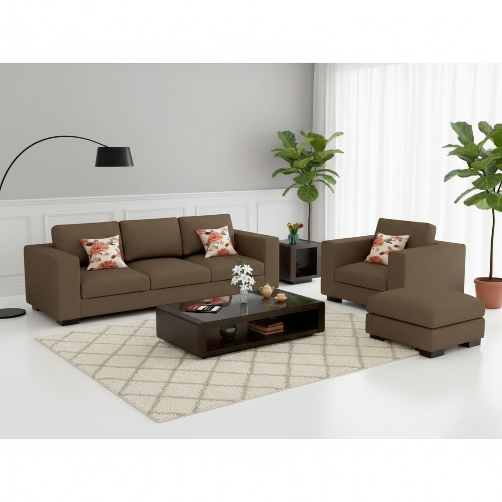 Mendoza Sofa Set for Living Room with Ottoman