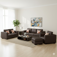 Mendoza Sofa Set for Living Room with Ottoman