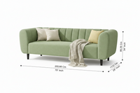 Vellore 3 Seater Fabric Sofa