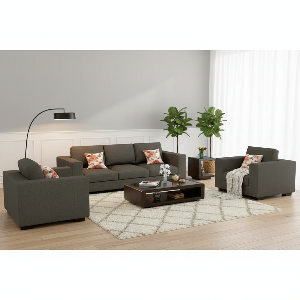 Mendoza Sofa Set for Living Room with Ottoman